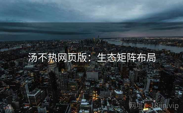 汤不热网页版：生态矩阵布局