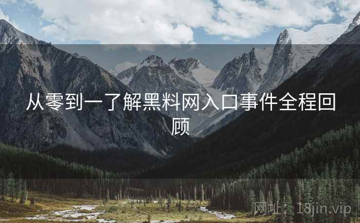 从零到一了解黑料网入口事件全程回顾